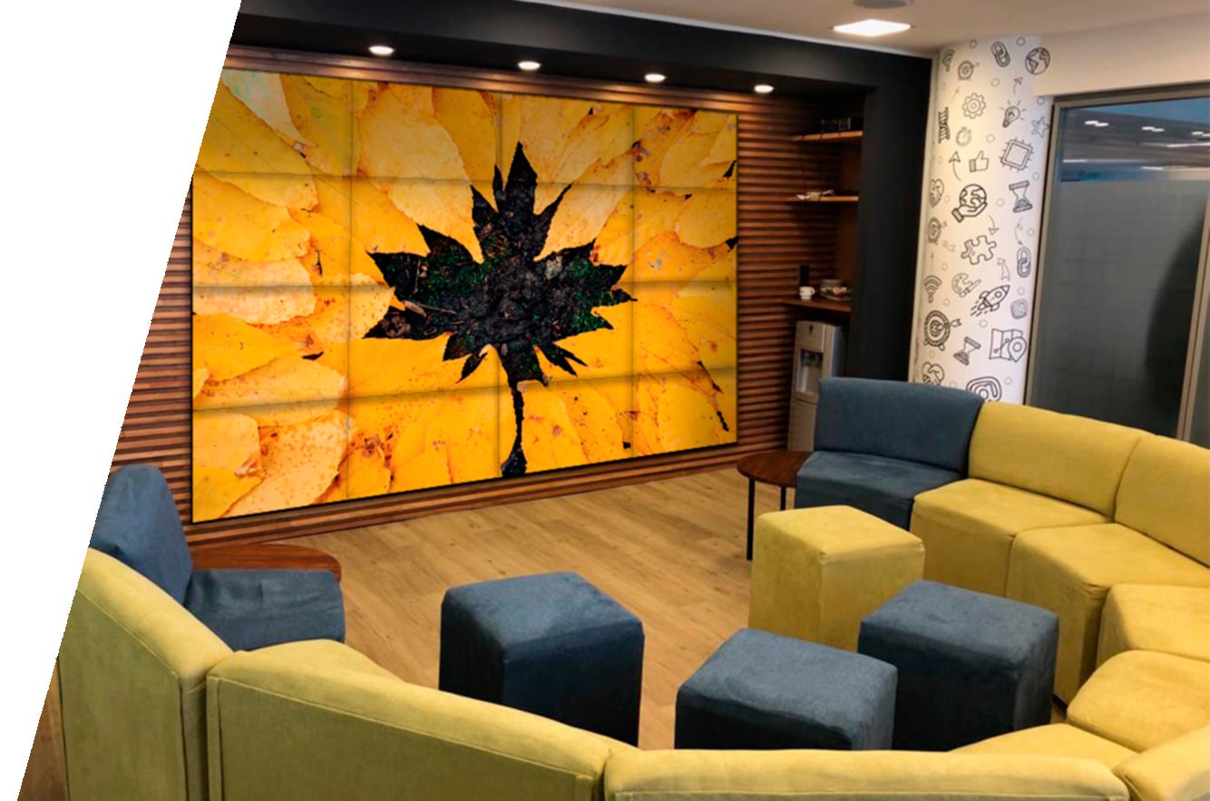 Video wall para salas de capacitación