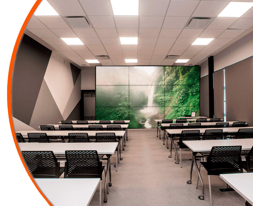 Videowall para salas de capacitación